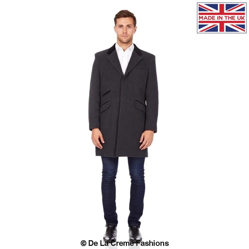 Mens Peaky Blinders Retro Mod Covert Coat