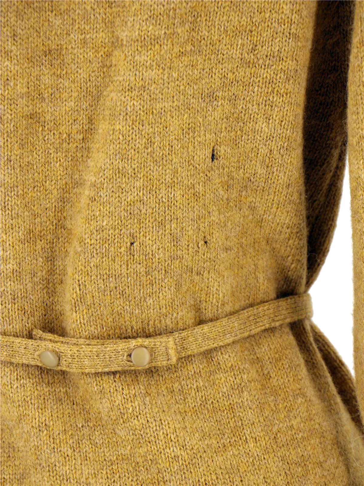 Midcentury Knitted Ochre Fleck Vintage Dress