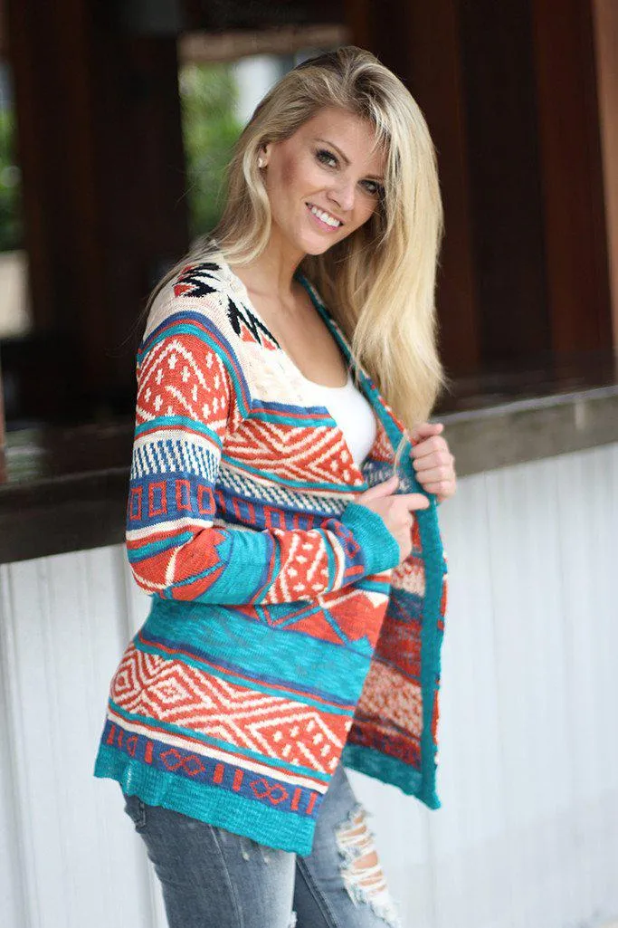 Multi Color Tribal Cardigan