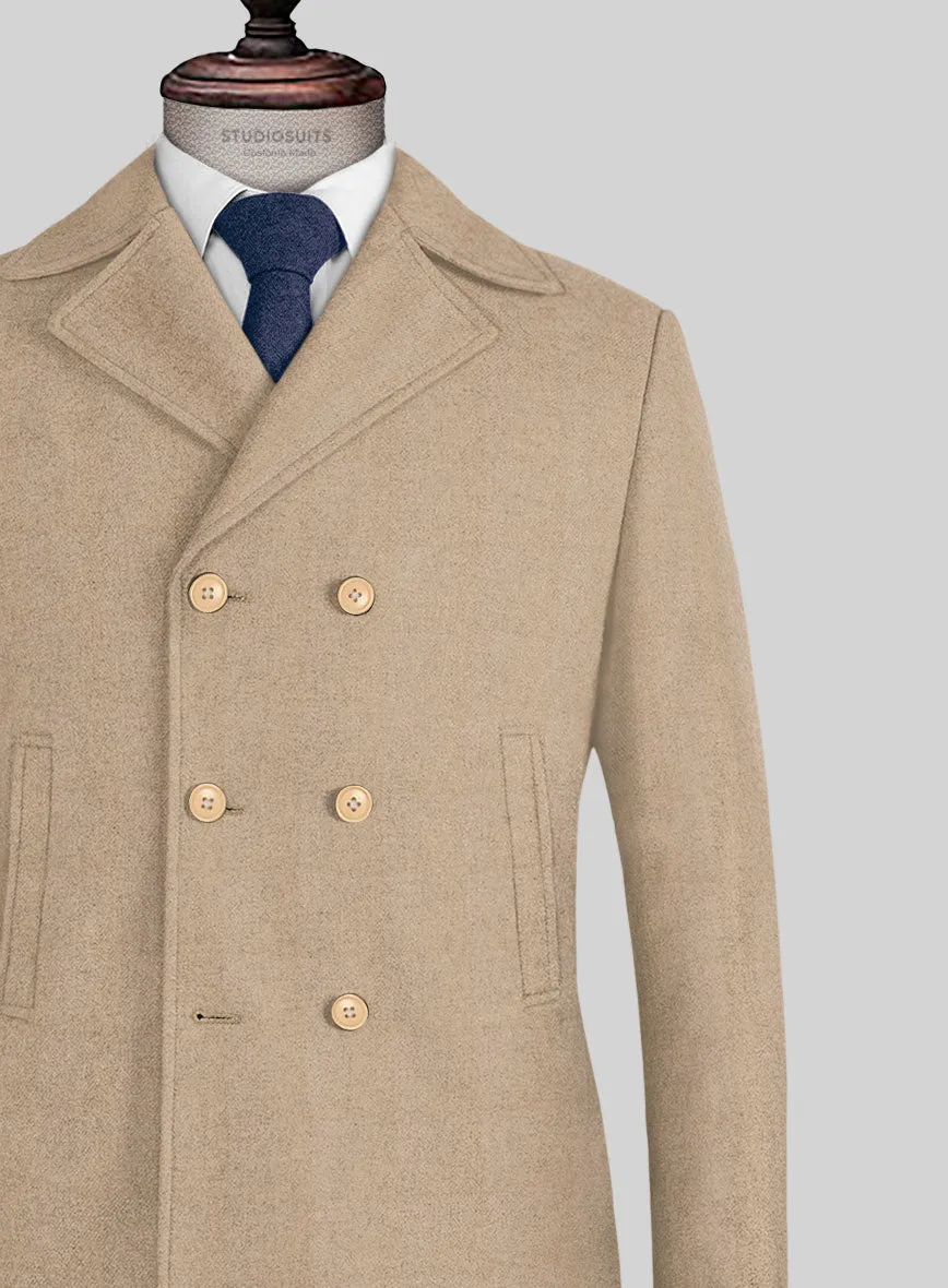 Naples Champagne Tweed Pea Coat