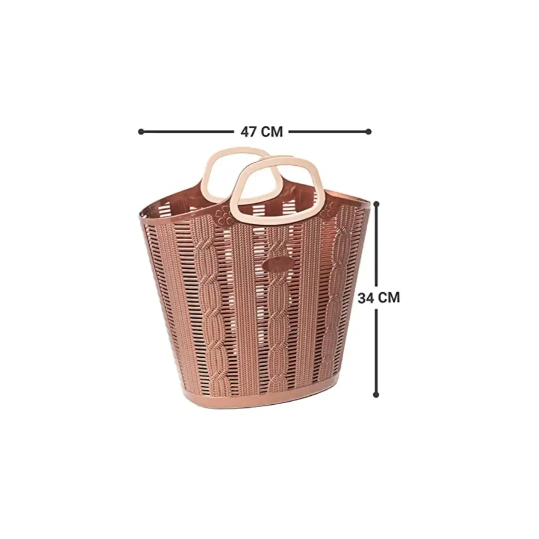 Nayasa Washable And Reusable Brown Shopping Basket/Bag