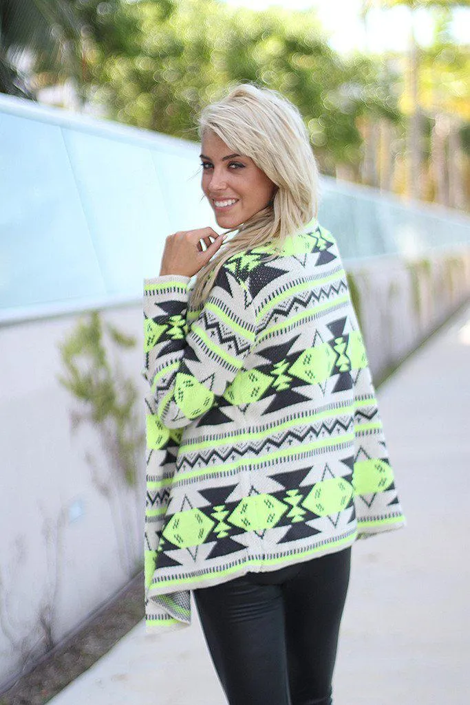 Neon Lime Cardigan