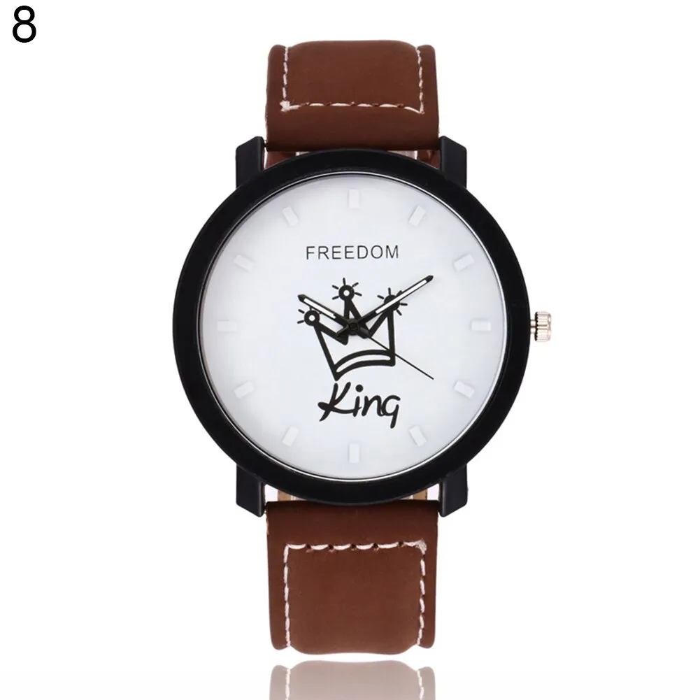 New Couples Watch | King & Queen Leather Quartz Watch