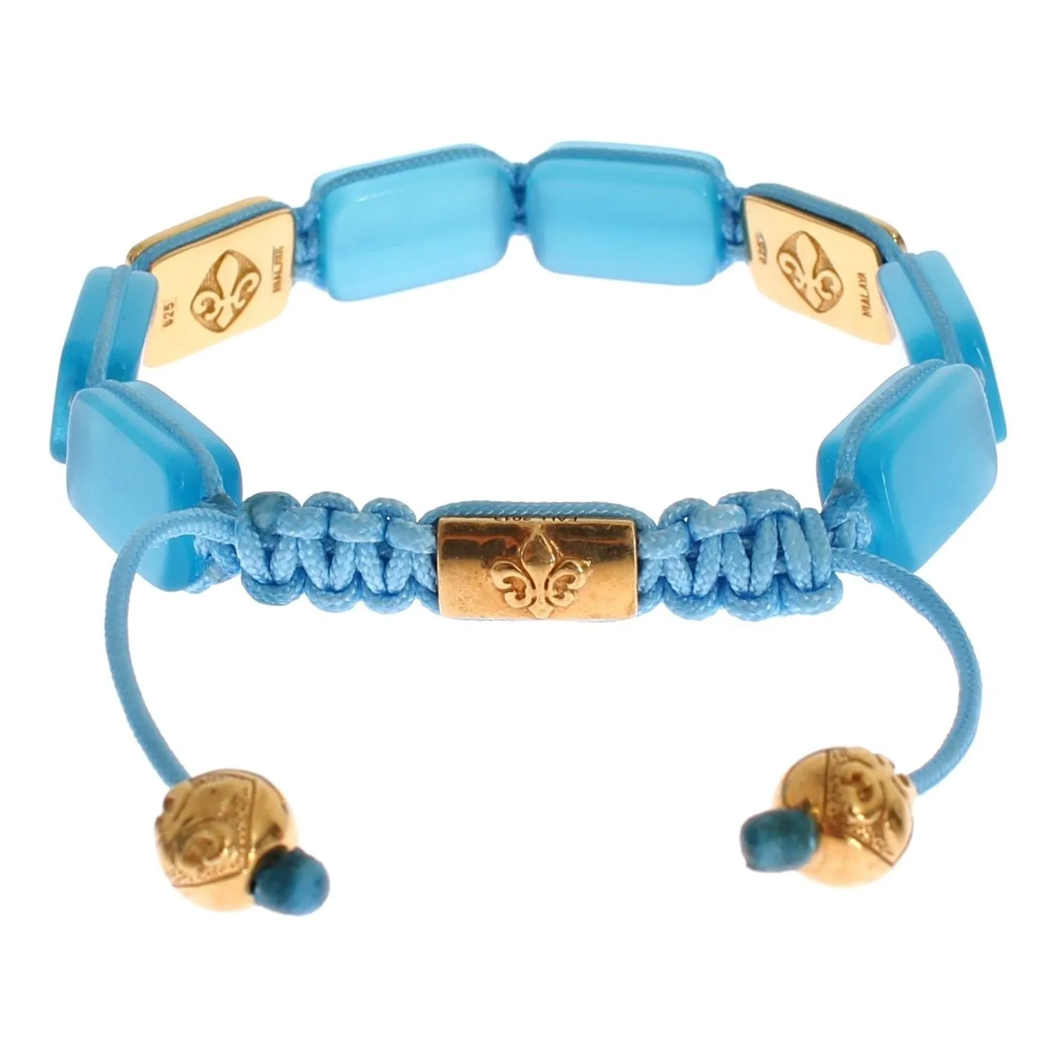 Nialaya Elegant Blue Opal & Diamond-Studded Bracelet