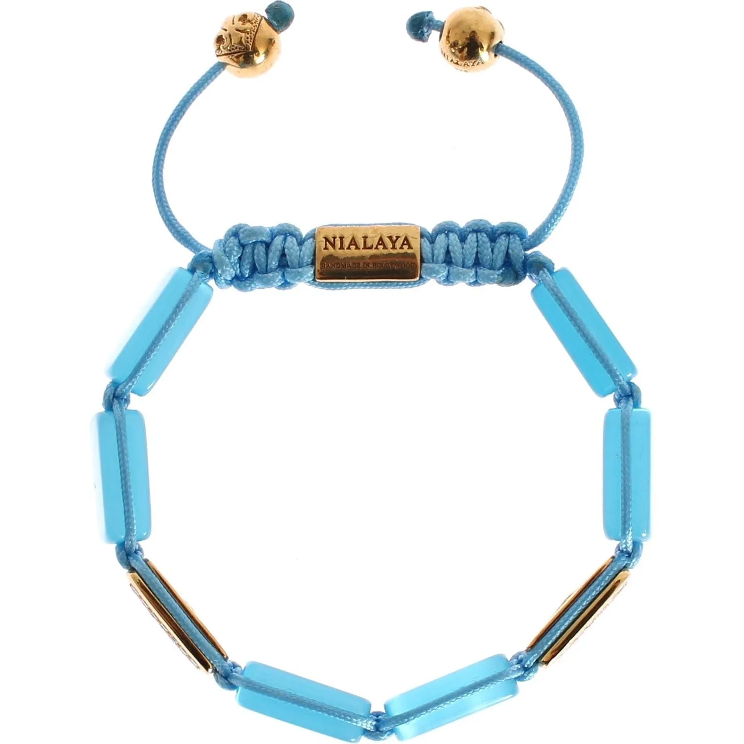 Nialaya Elegant Blue Opal & Diamond-Studded Bracelet