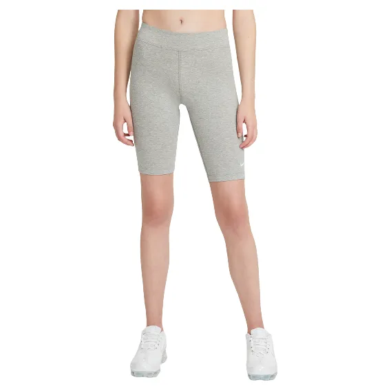 Nike Women's Sportswear Essential Shorts - Dark Grey Heather / White