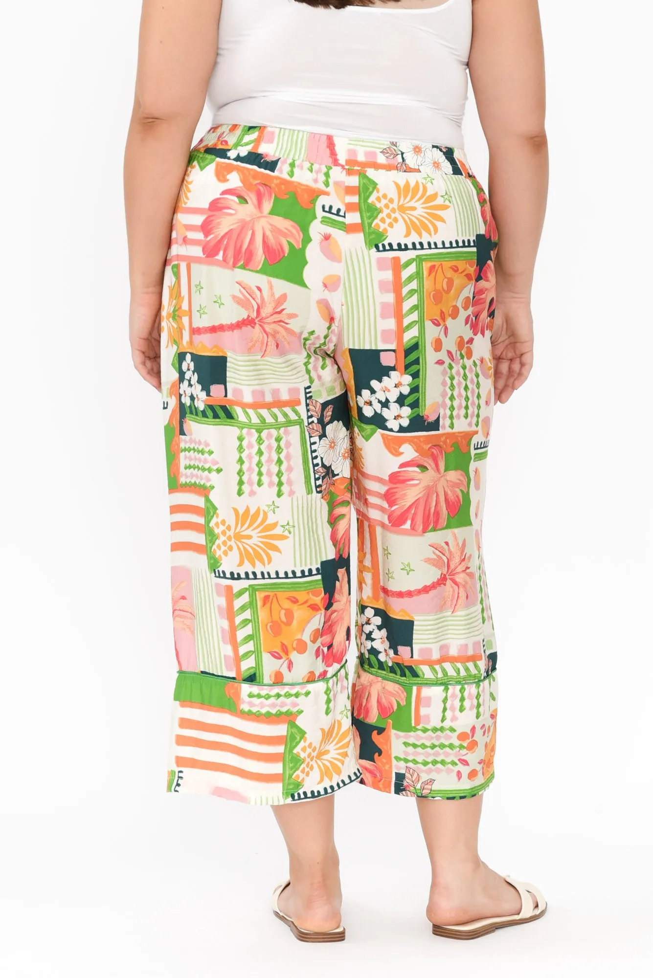 Paola Green Tropical Pants