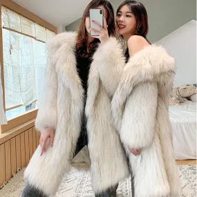 Pelliccia ecologica Winter fox fur imitation fur coat