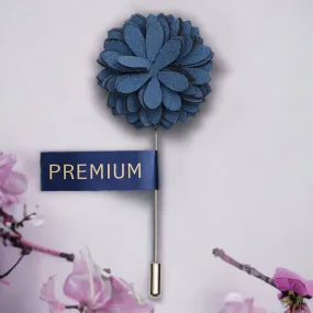 Peluche Elegant Blue Brooch For Men