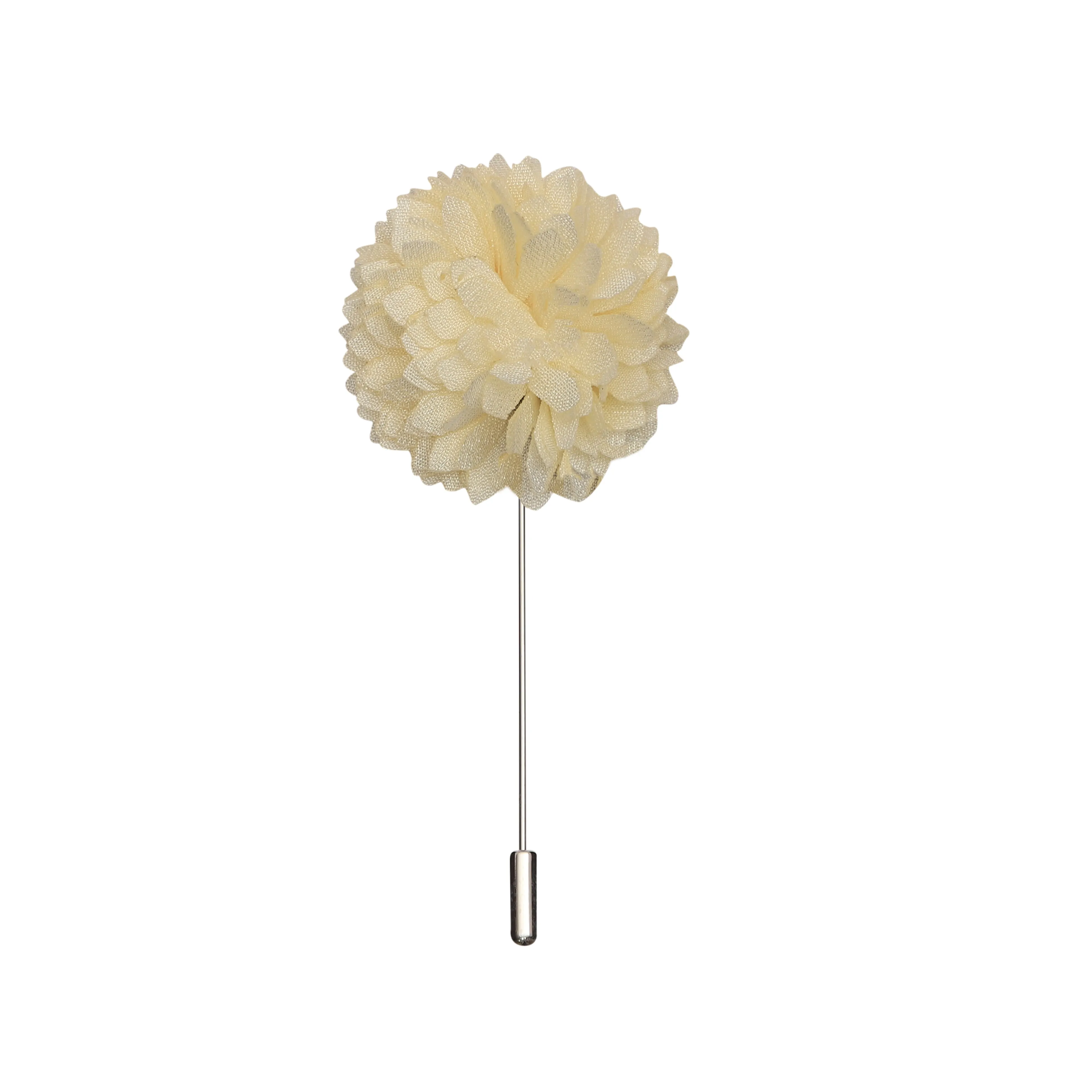 Peluche Elegant Floral White Brooch For Men