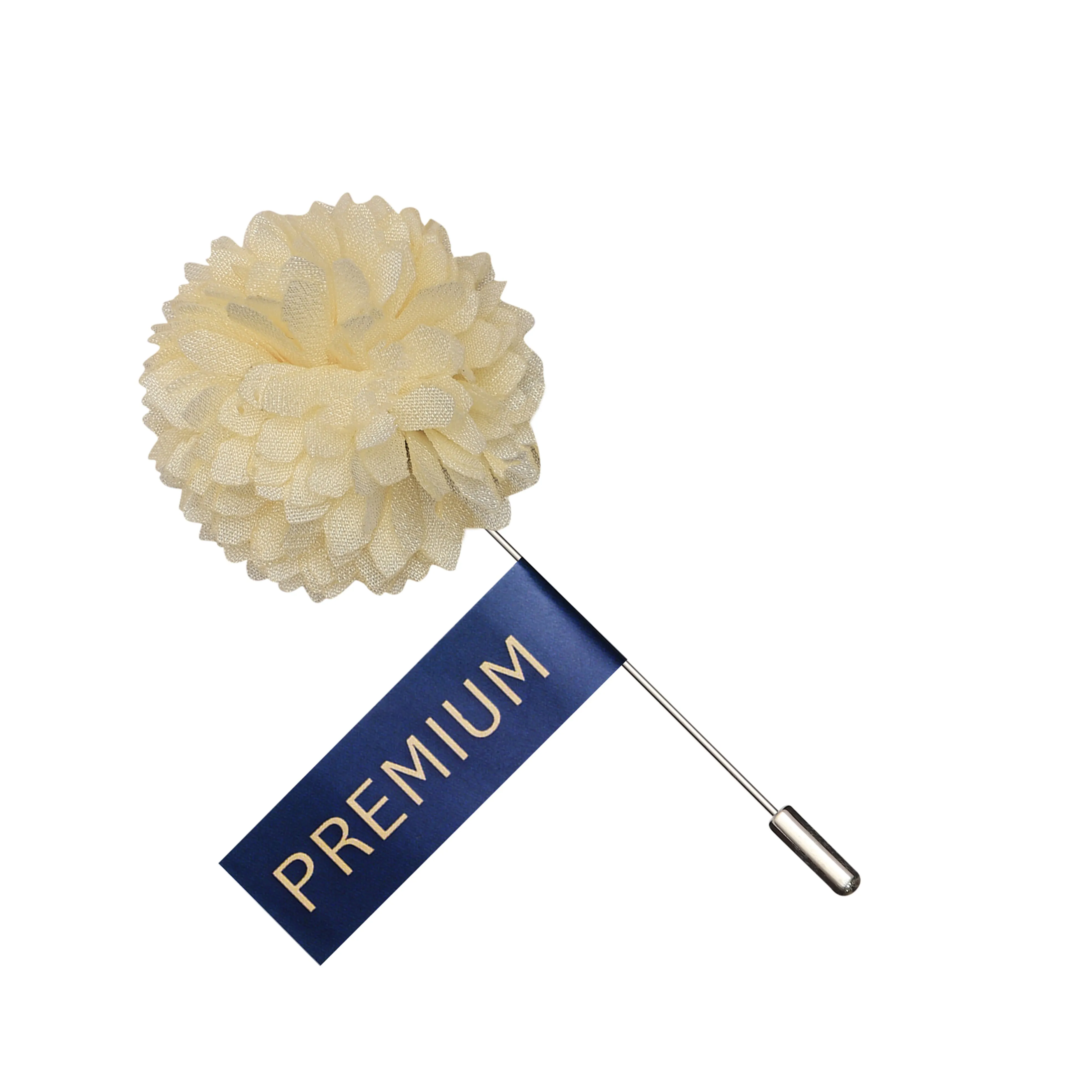 Peluche Elegant Floral White Brooch For Men