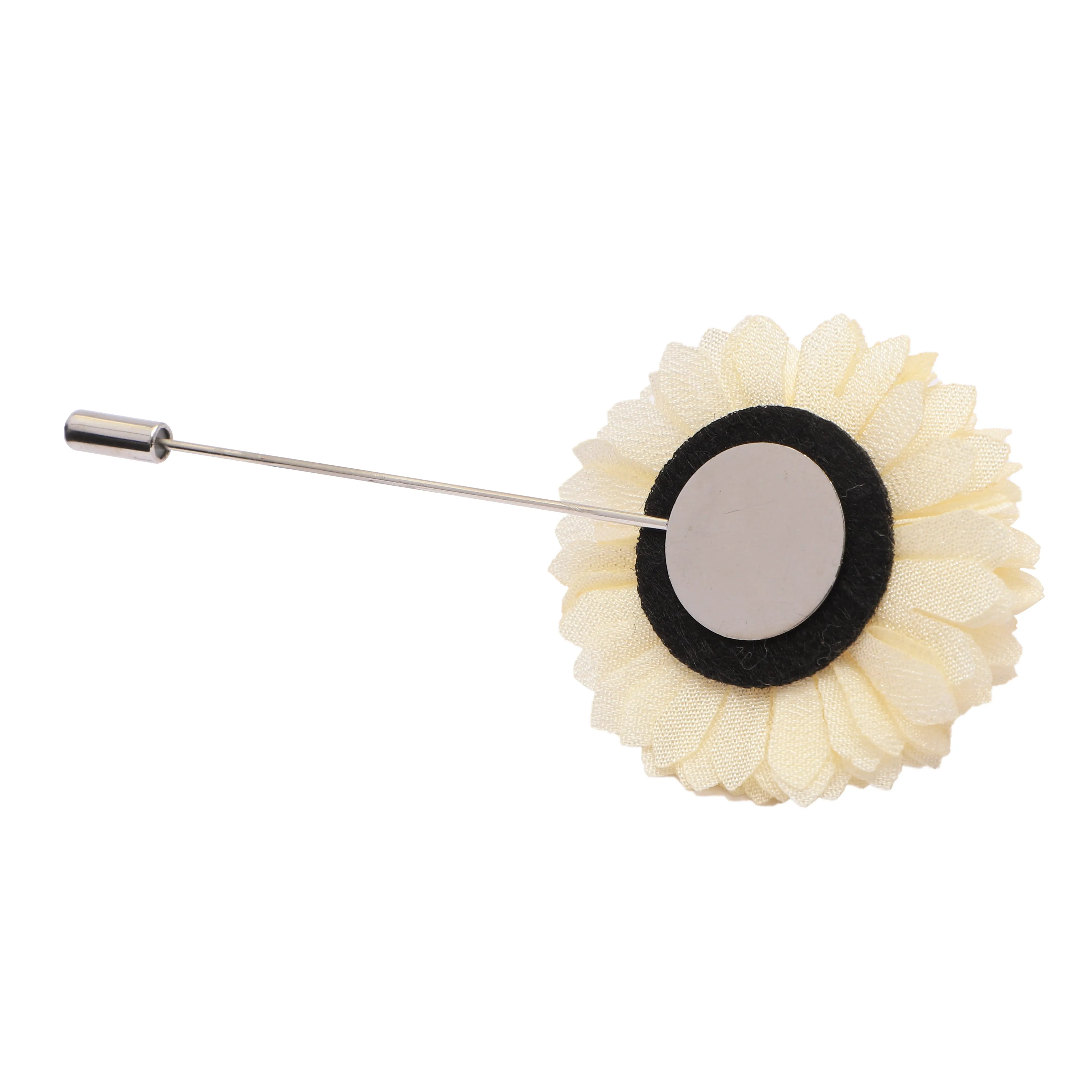 Peluche Elegant Floral White Brooch For Men