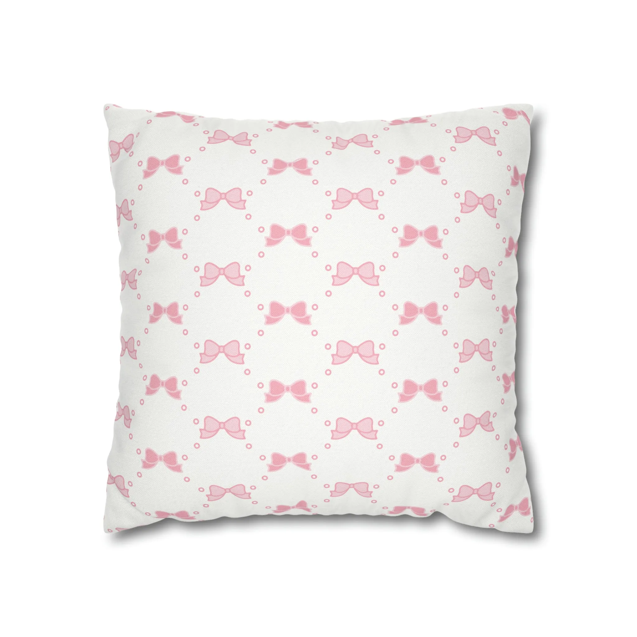 Pretty Little Bow Pillow Cover - Dorm Pillow,Bow Pillow,Bed Party Gift, Acceptance Gift, Camp Gift, Nursery pillow, Bow Aesthetic, Pink Bow