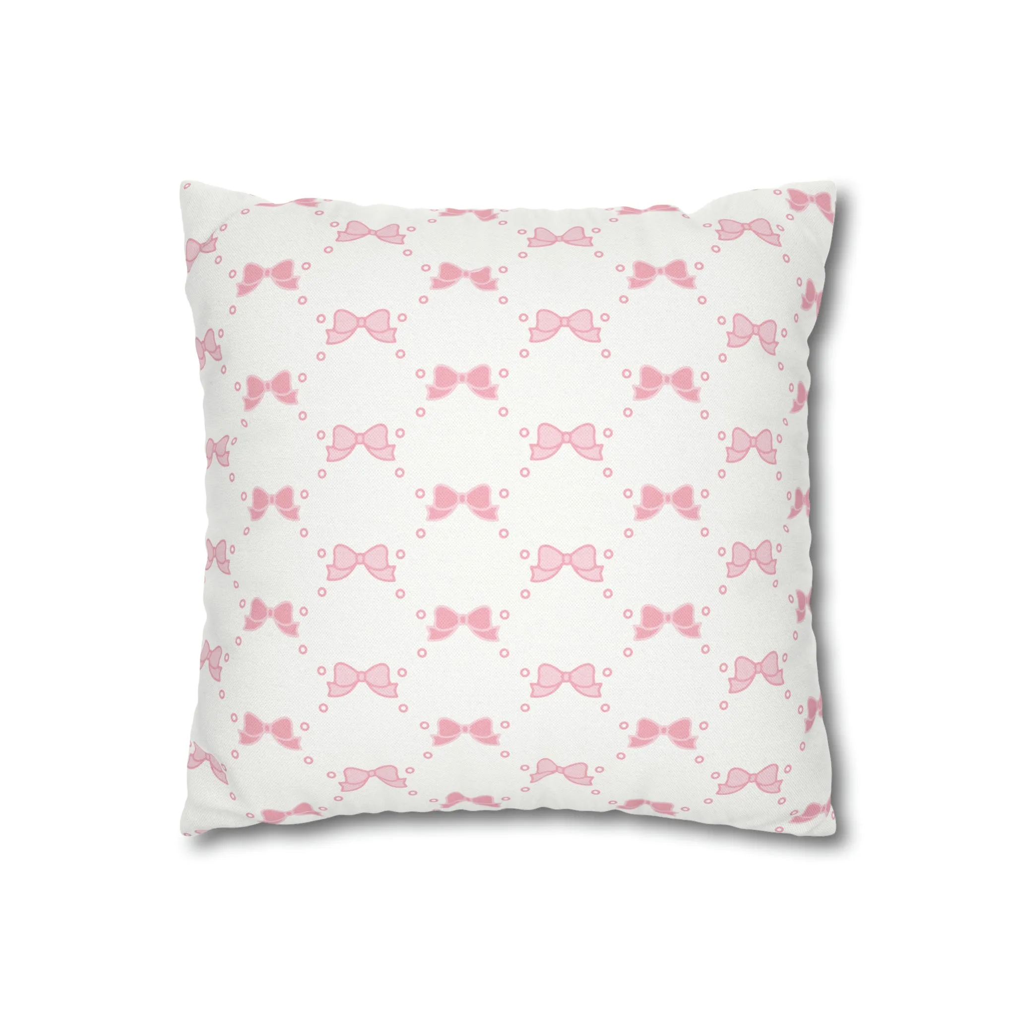 Pretty Little Bow Pillow Cover - Dorm Pillow,Bow Pillow,Bed Party Gift, Acceptance Gift, Camp Gift, Nursery pillow, Bow Aesthetic, Pink Bow