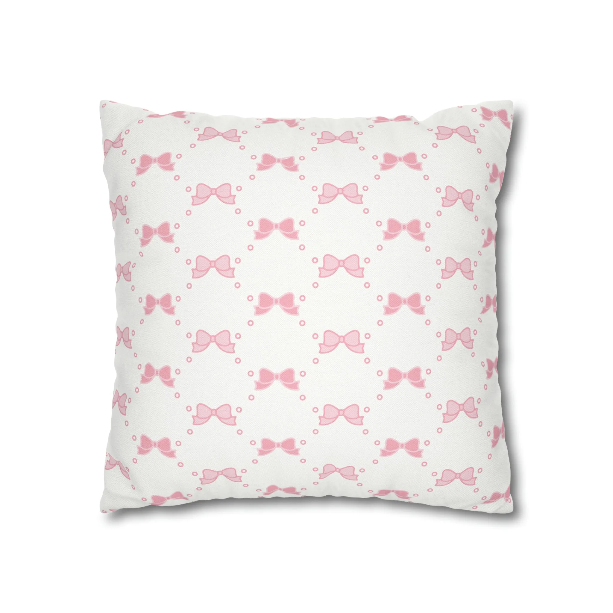 Pretty Little Bow Pillow Cover - Dorm Pillow,Bow Pillow,Bed Party Gift, Acceptance Gift, Camp Gift, Nursery pillow, Bow Aesthetic, Pink Bow