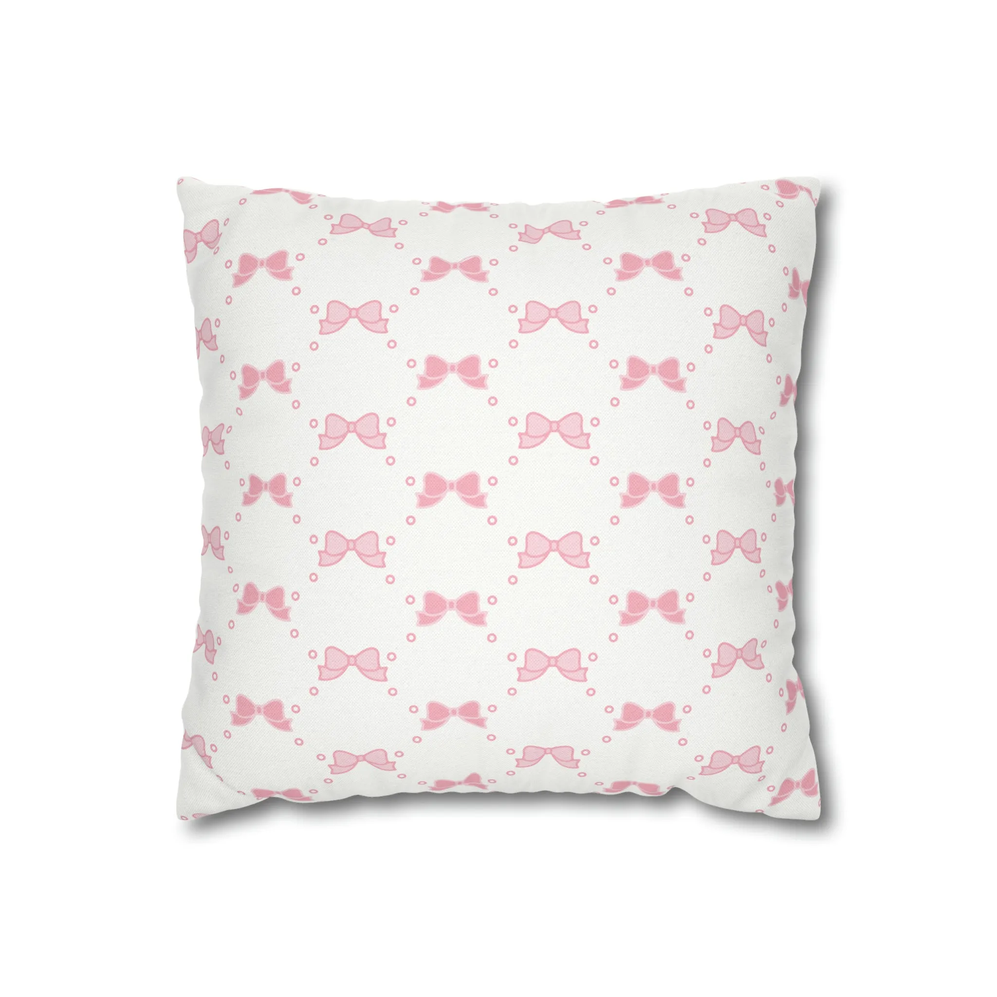 Pretty Little Bow Pillow Cover - Dorm Pillow,Bow Pillow,Bed Party Gift, Acceptance Gift, Camp Gift, Nursery pillow, Bow Aesthetic, Pink Bow