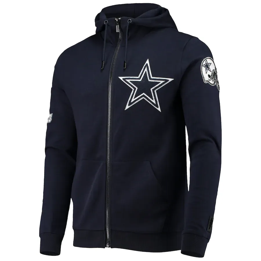 PRO STANDARD DALLAS COWBOYS LOGO ZIPPER HOODY