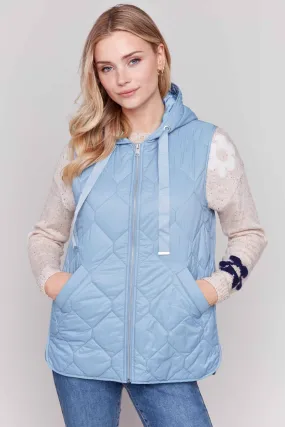 QUILTED HOODIE VEST