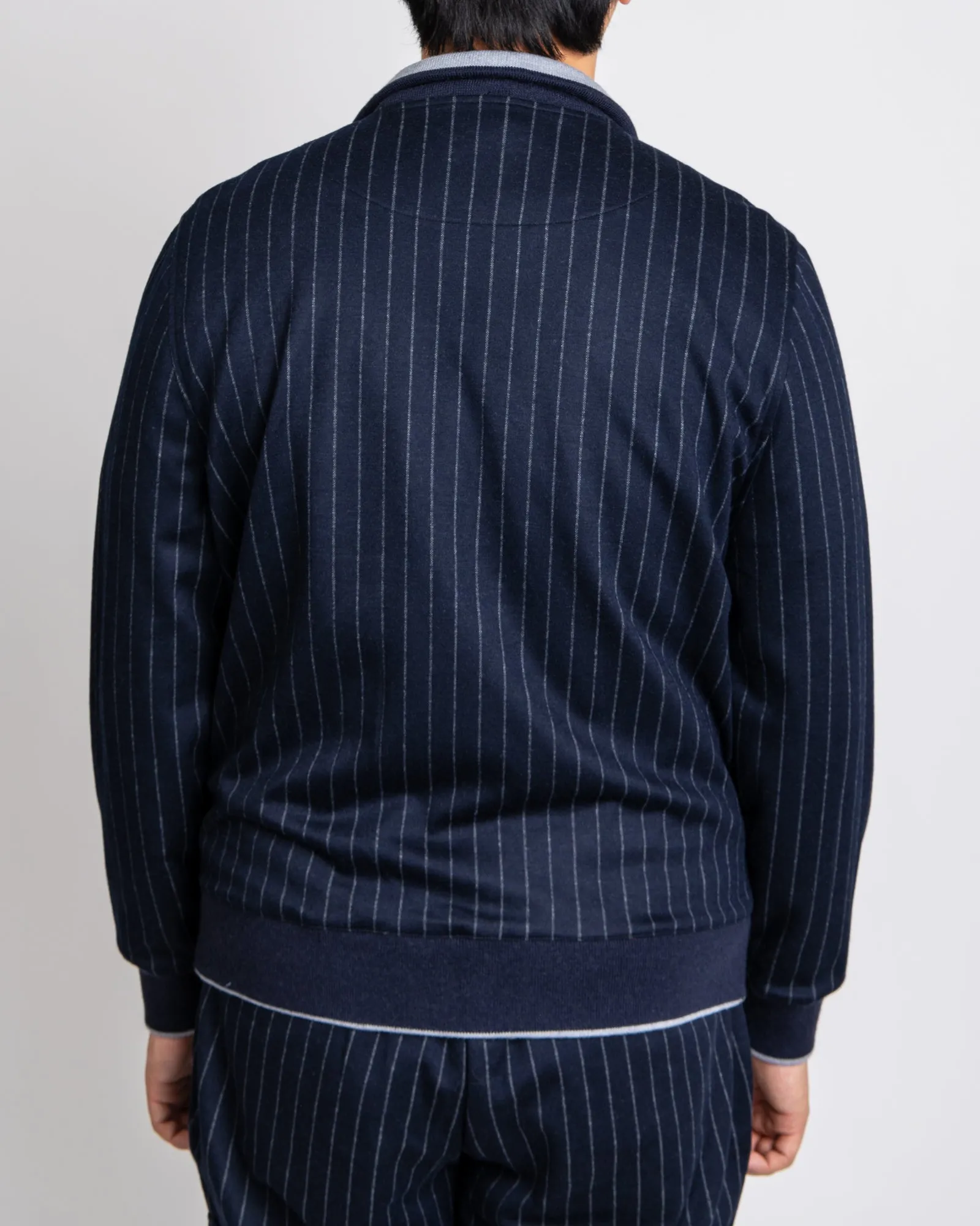 RC Navy Chalkstripe Track Jacket