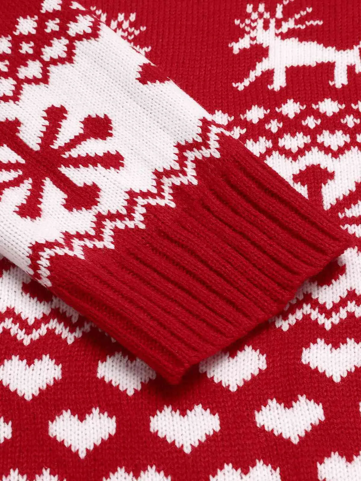 Red 1940s Christmas Knitted Sweater