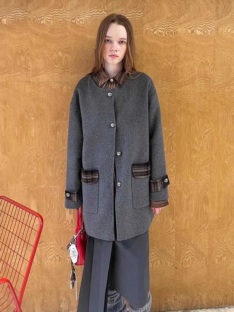 Retro fashion wool coat【s0000010815】