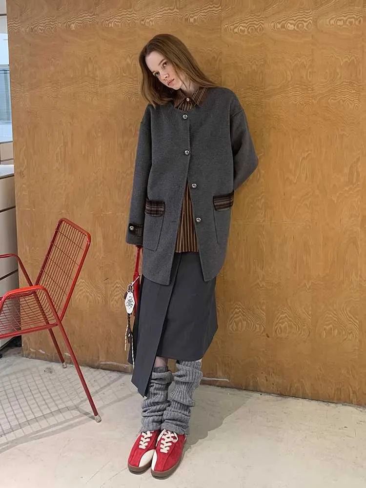 Retro fashion wool coat【s0000010815】