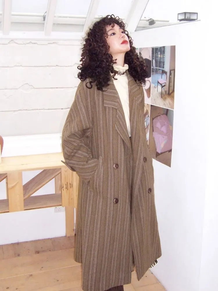 Retro vintage wool coat【s0000004573】