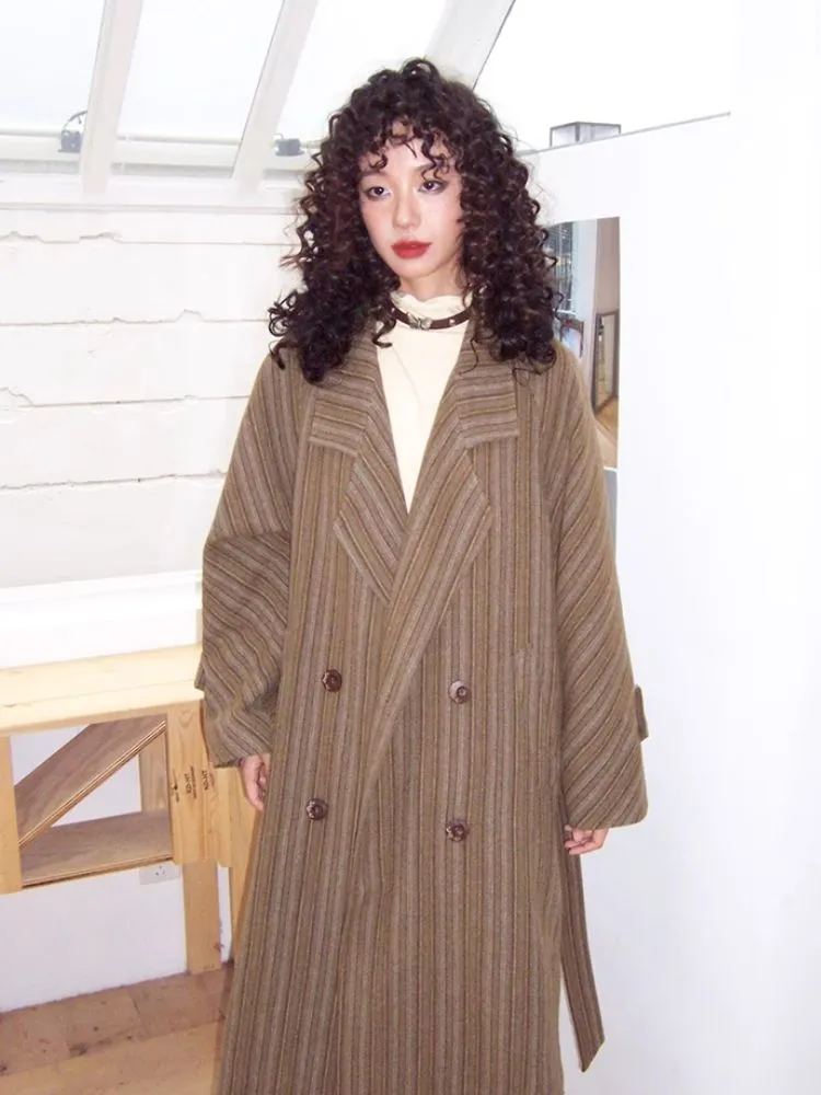 Retro vintage wool coat【s0000004573】