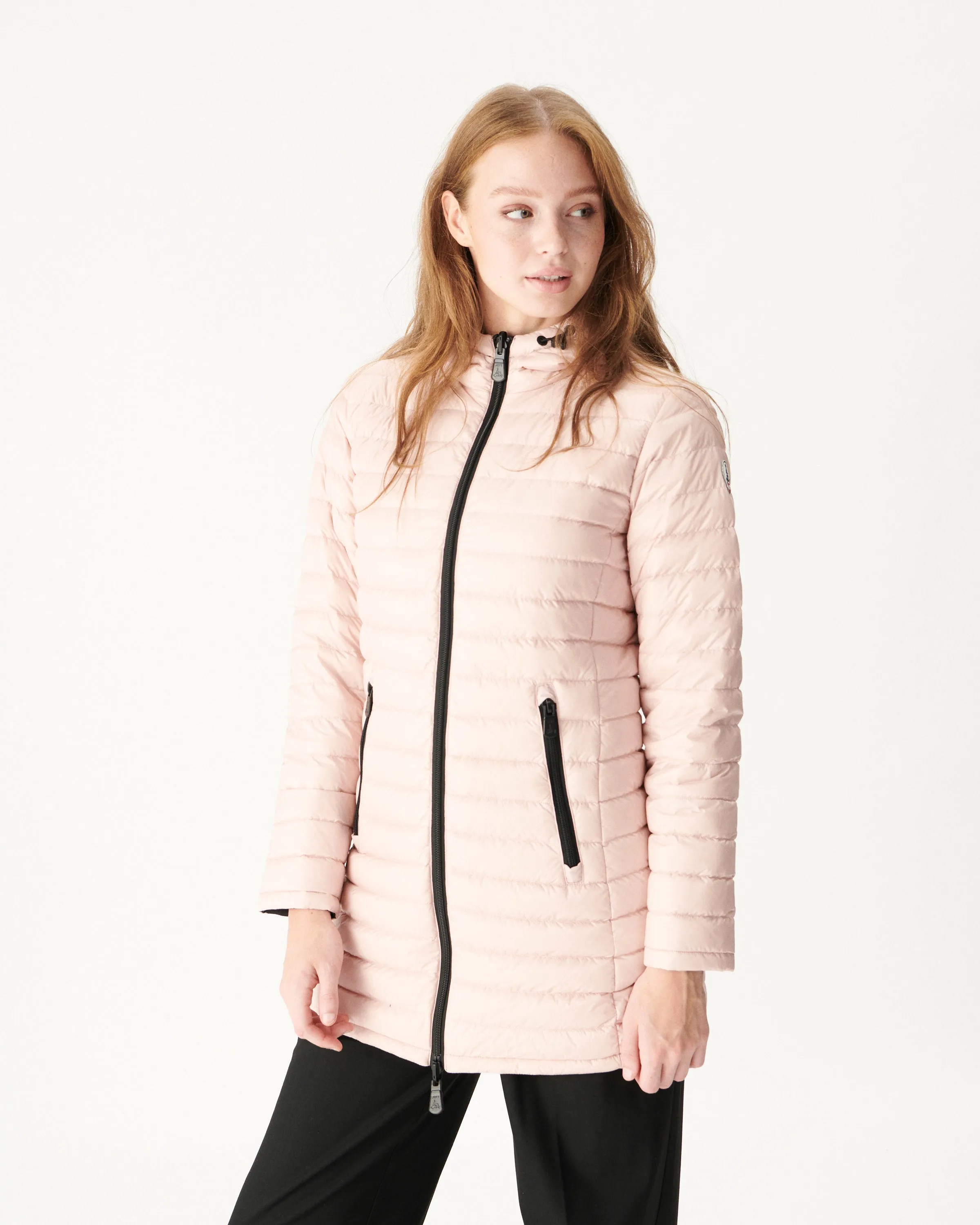 Reversible light down jacket Black/Light Pink Moscou