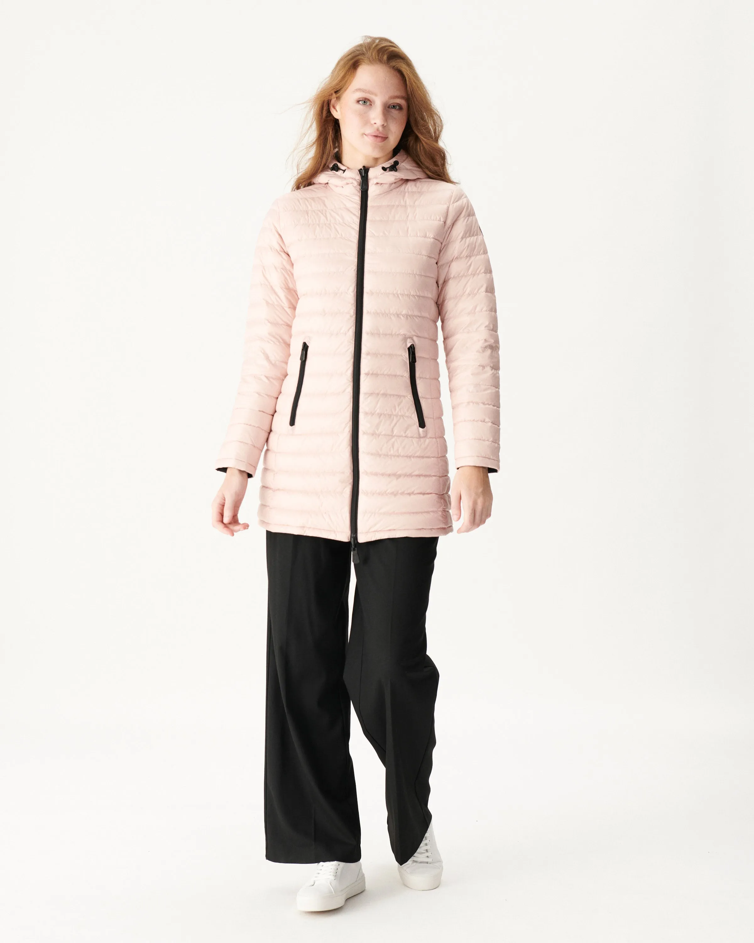 Reversible light down jacket Black/Light Pink Moscou