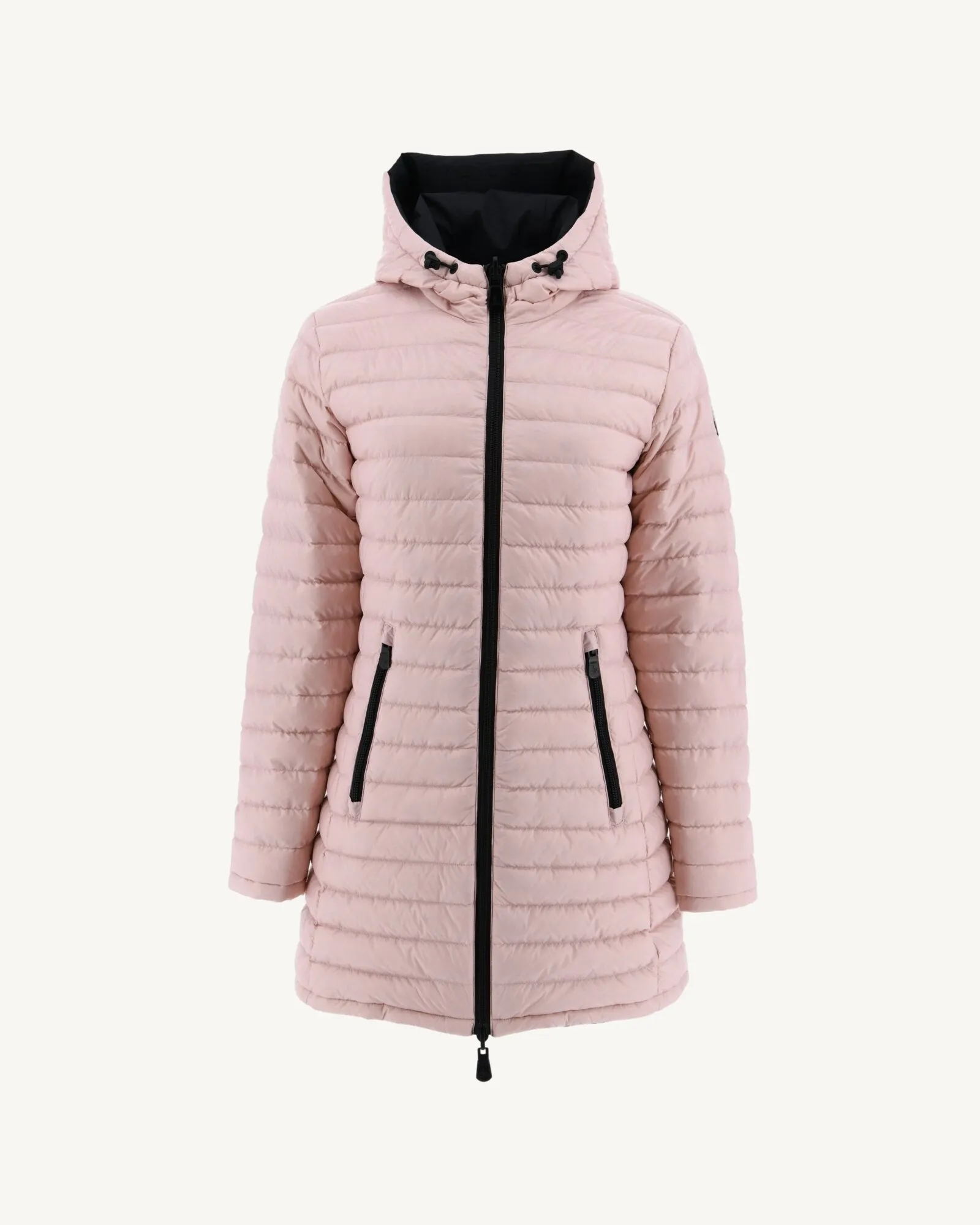 Reversible light down jacket Black/Light Pink Moscou