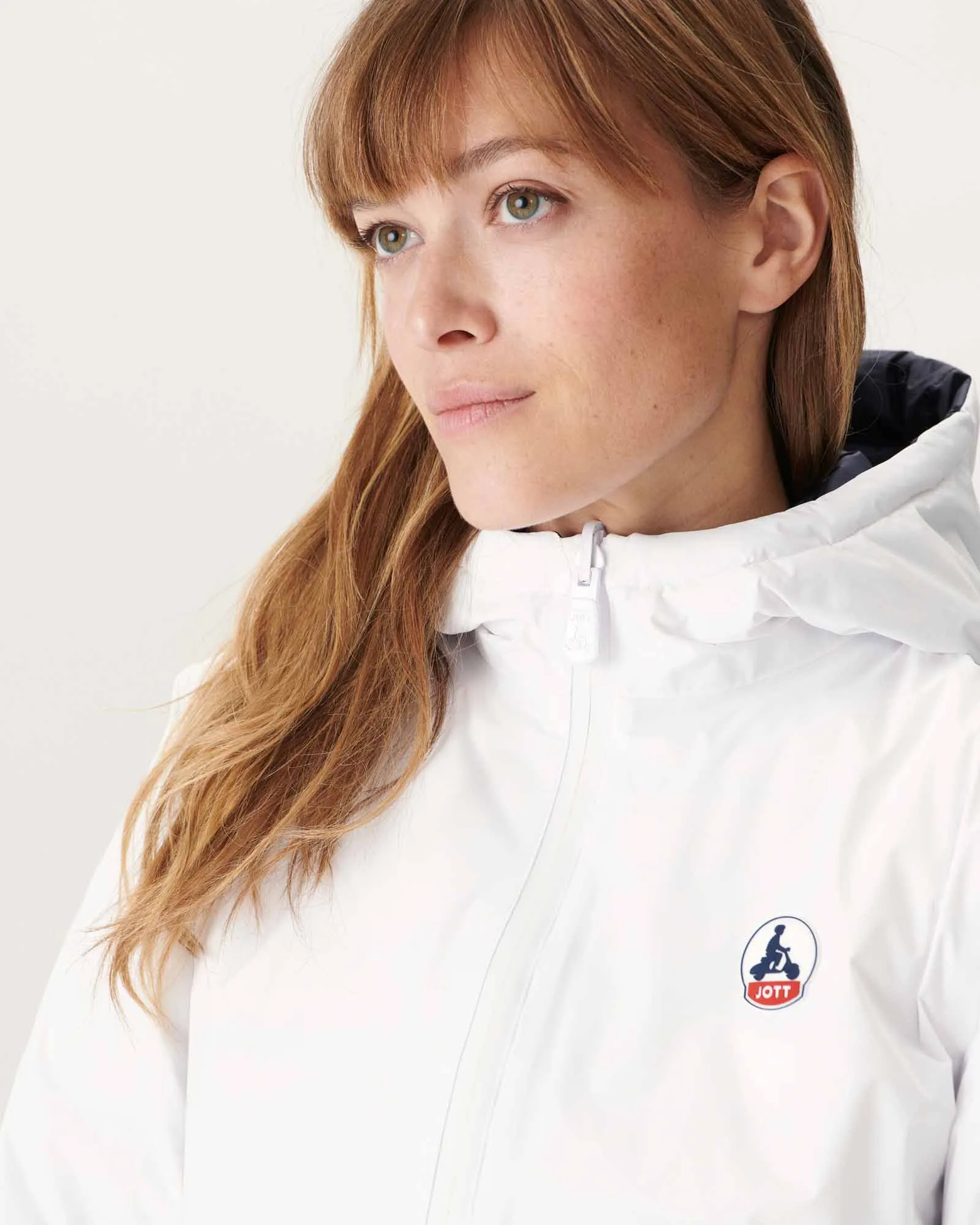 Reversible light down jacket White/Navy Blue Moscou