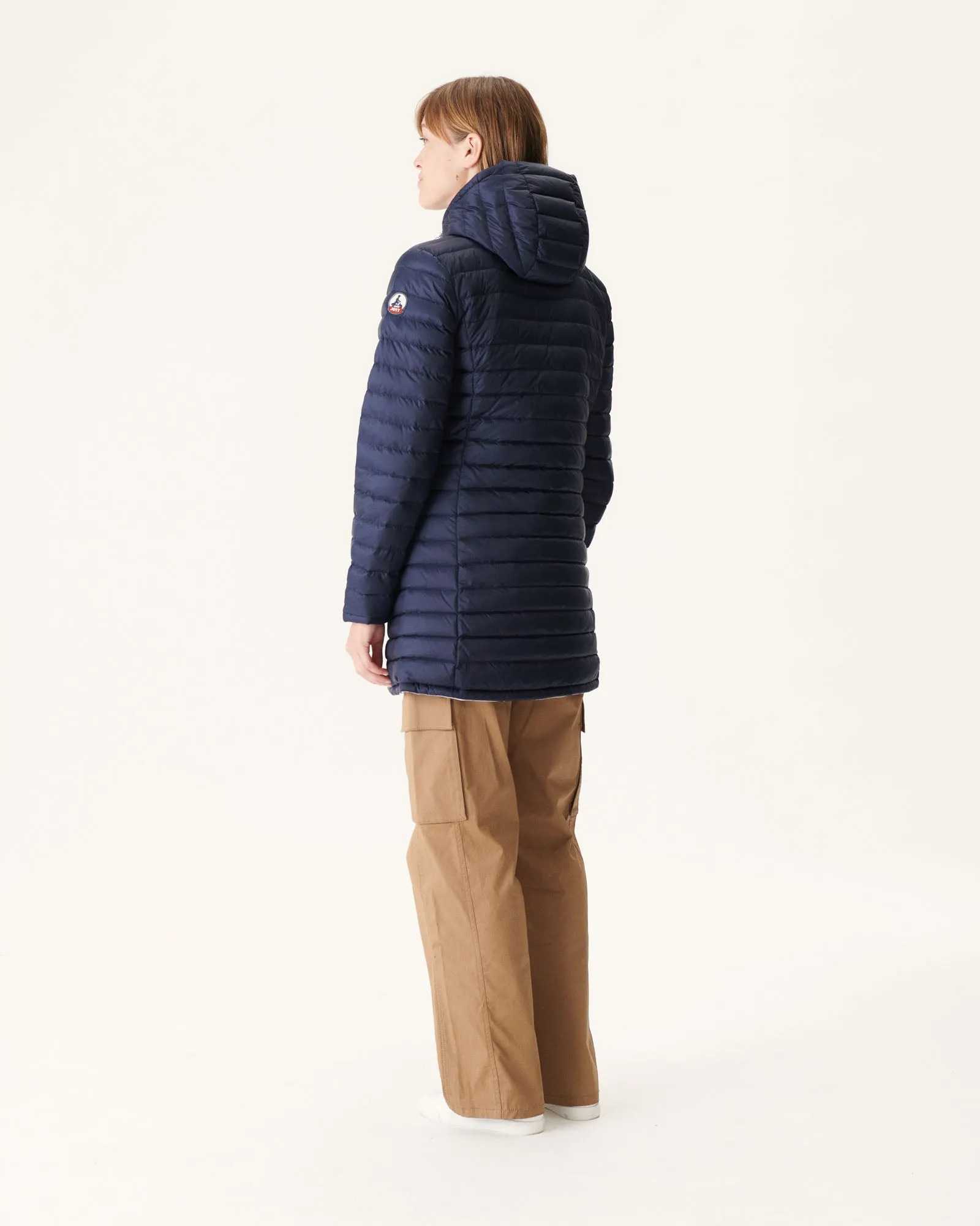 Reversible light down jacket White/Navy Blue Moscou