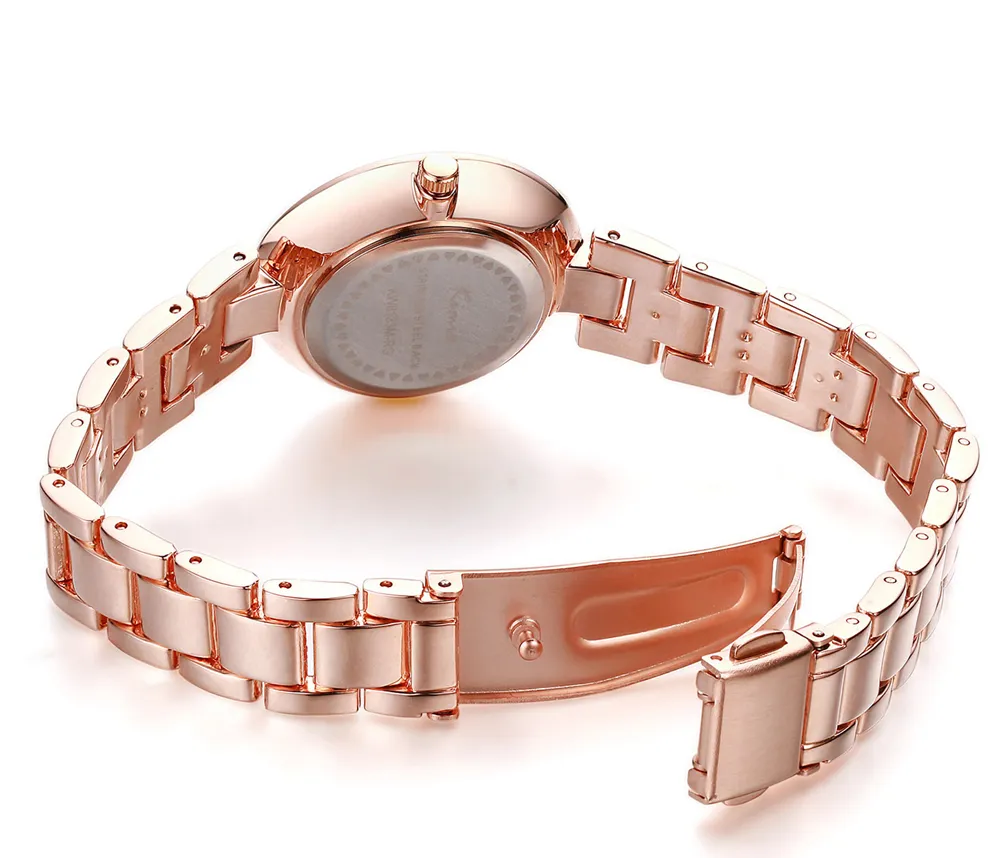 Rhinestone Rose Gold Watches | Dressed Wristwatch For Women