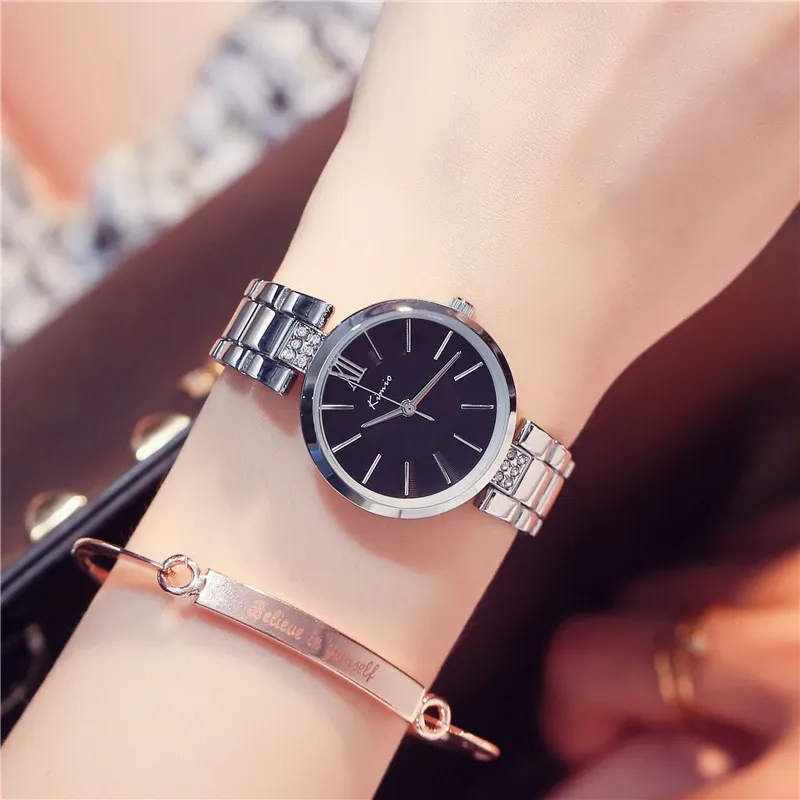 Rhinestone Rose Gold Watches | Dressed Wristwatch For Women