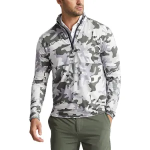 RLX Ralph Lauren Quarter Zip Peached Jersey Pullover- Peak Grey Camo