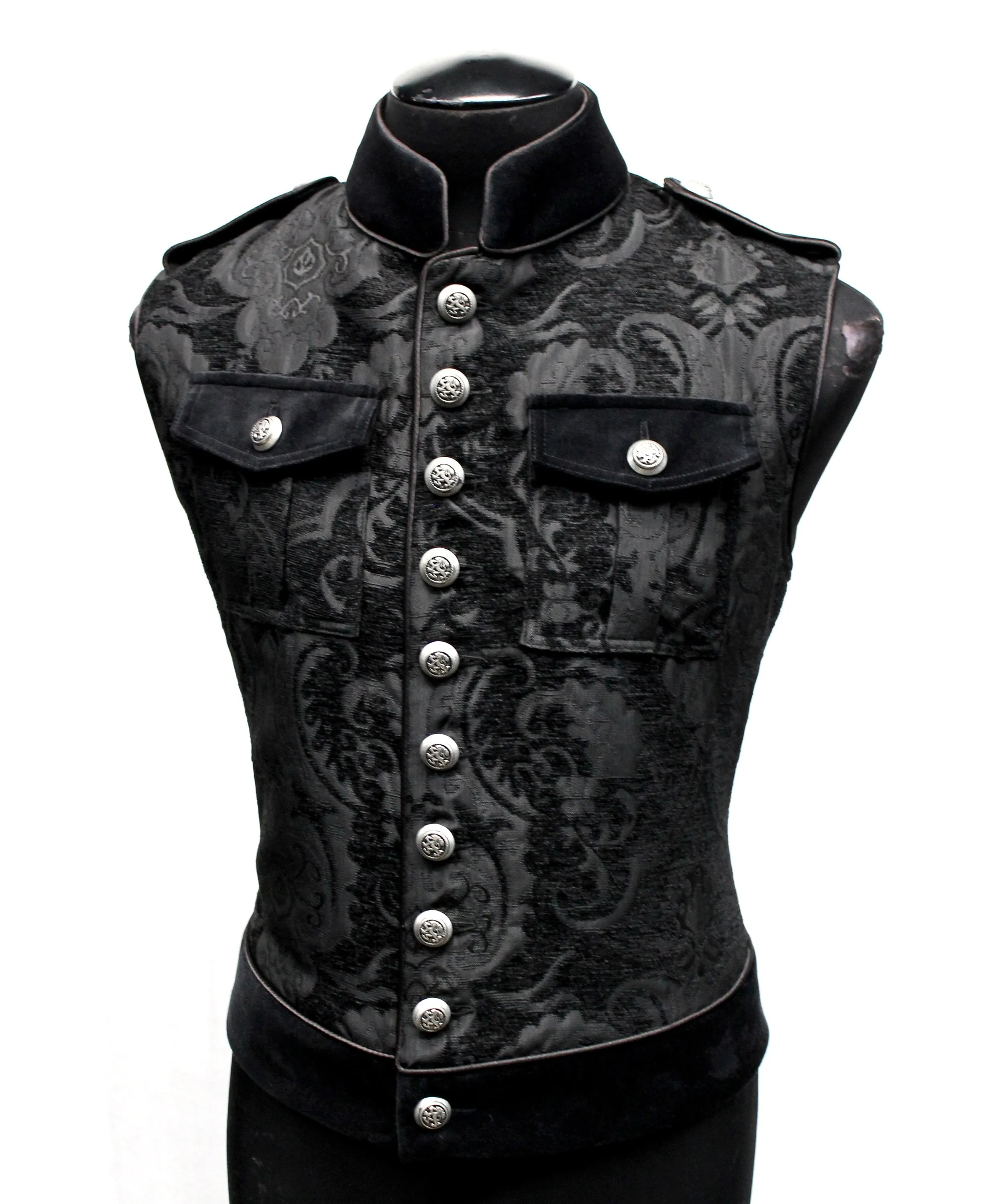 ROYAL MARINE VEST - Black Tapestry