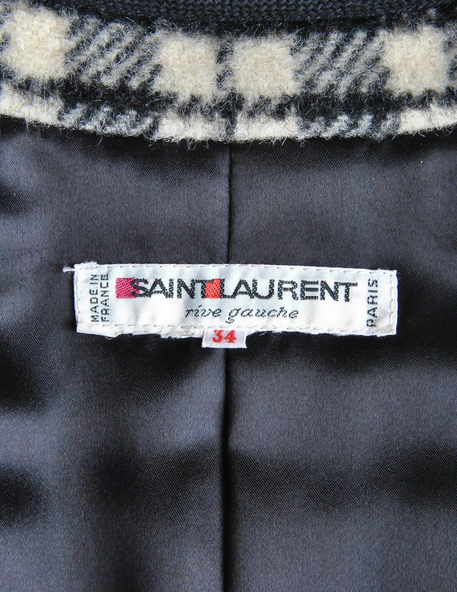 Saint Laurent Rive Gauche Vintage Plaid Wool Bolero Cropped Jacket