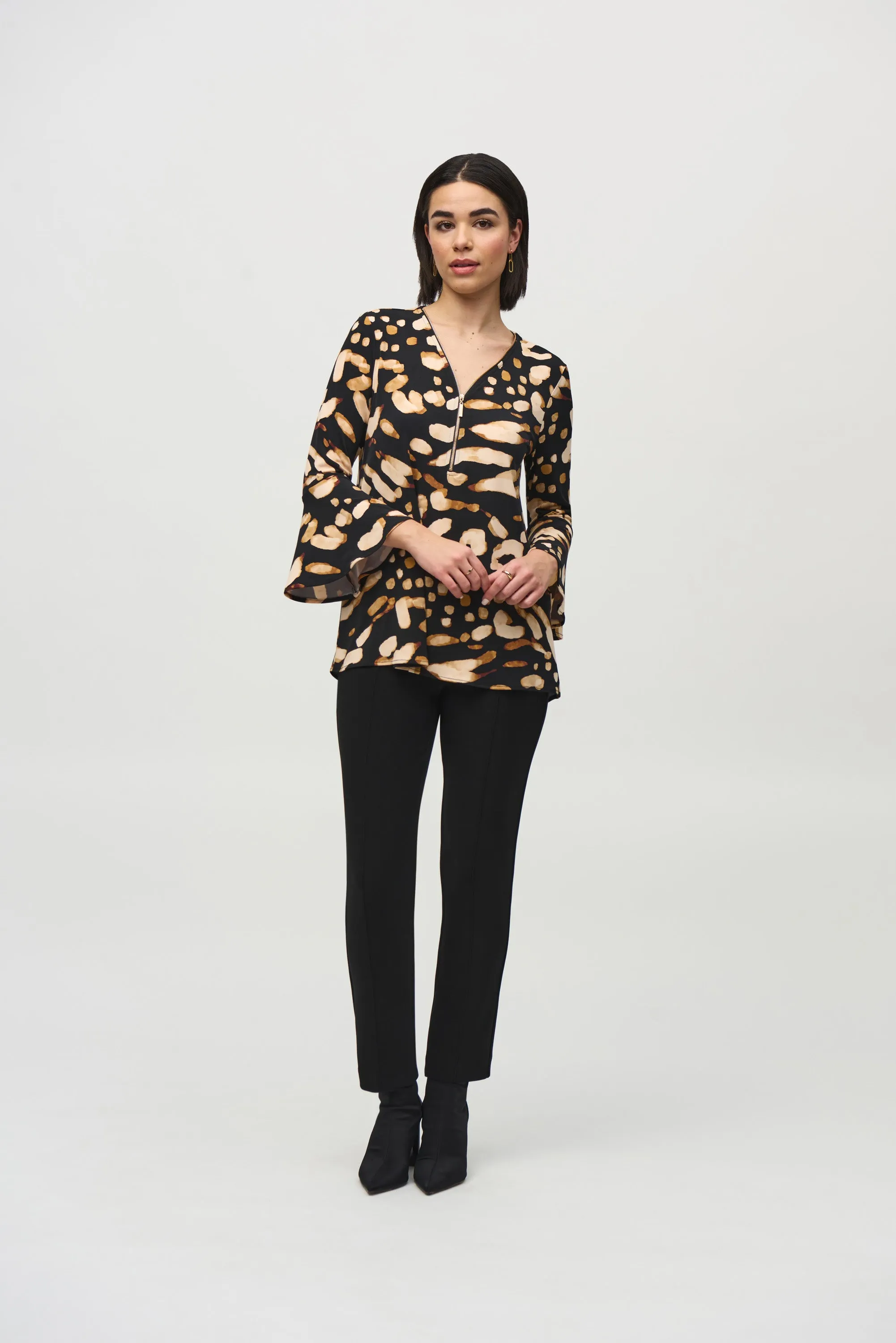 Silky Knit Animal Print Tunic