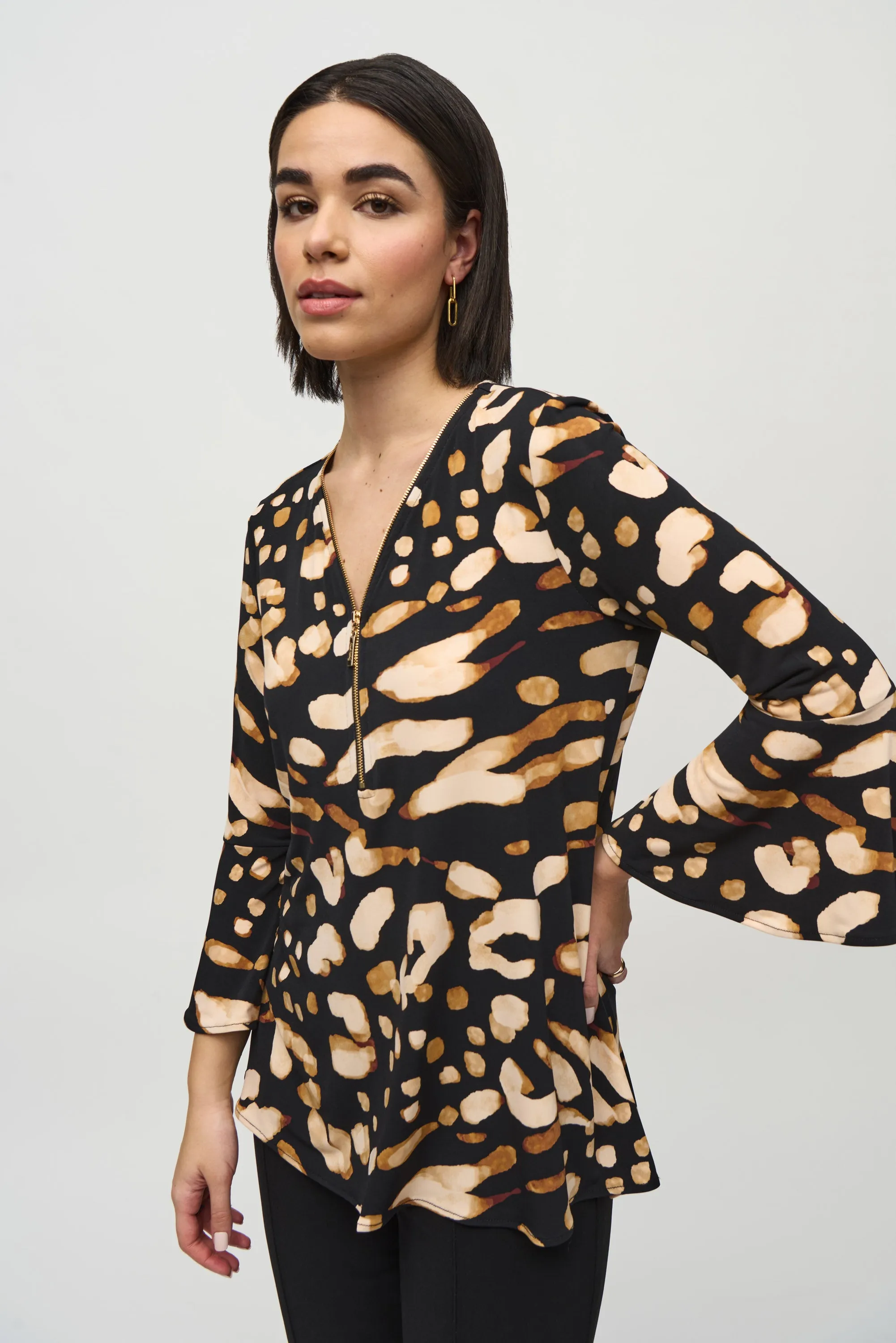 Silky Knit Animal Print Tunic