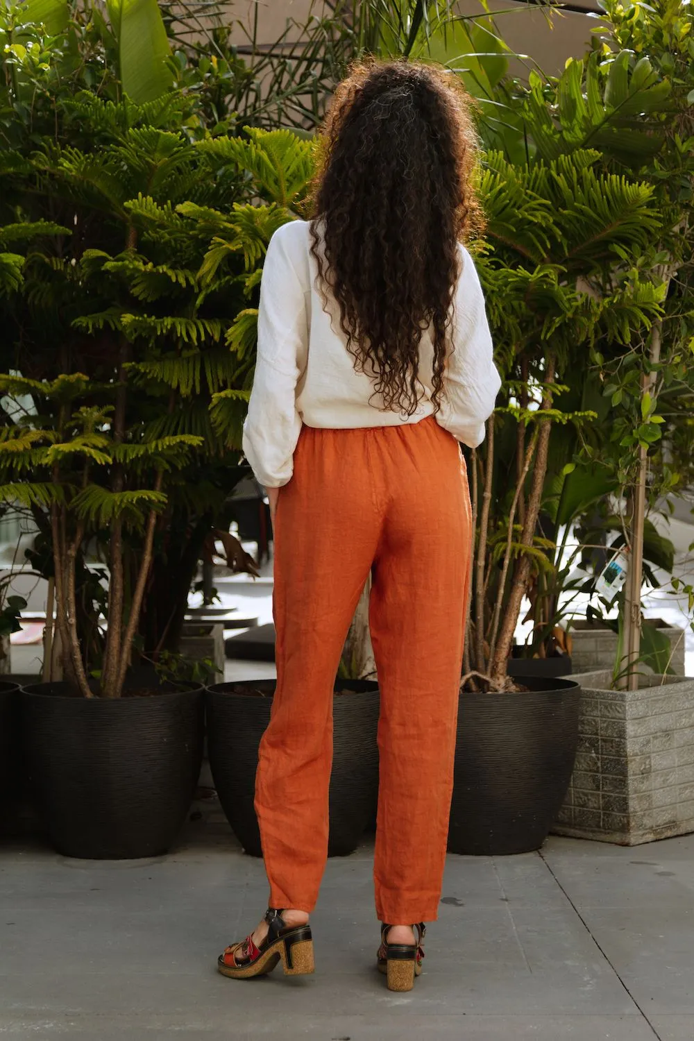 Slim Fit Linen Pants