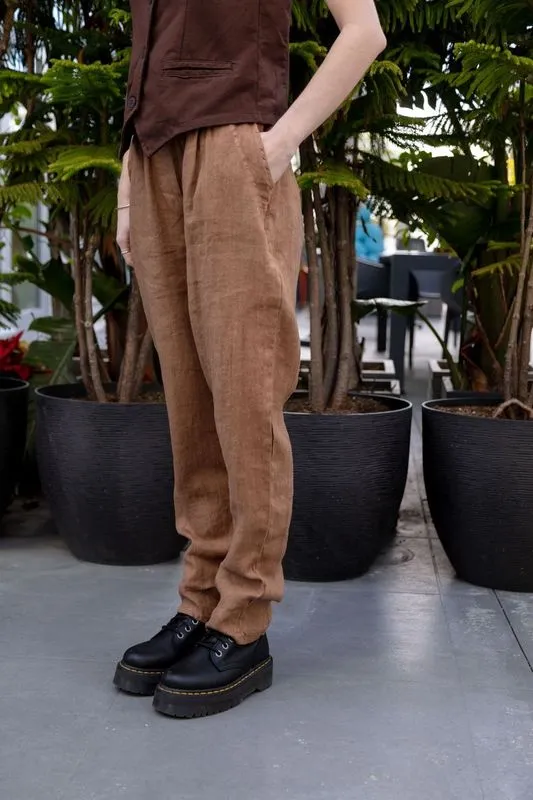 Slim Fit Linen Pants