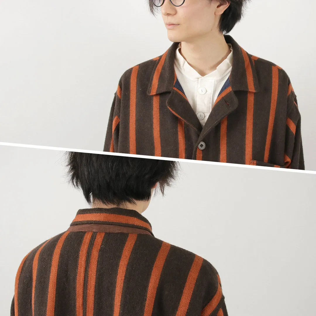 SLOW HANDS / Old School Stripe Loose Fit Coverall Coat