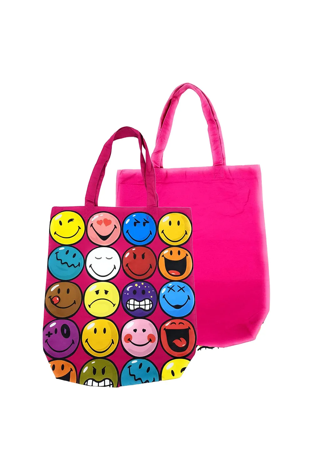 Smiley Pink  Multi-face Tote Bag