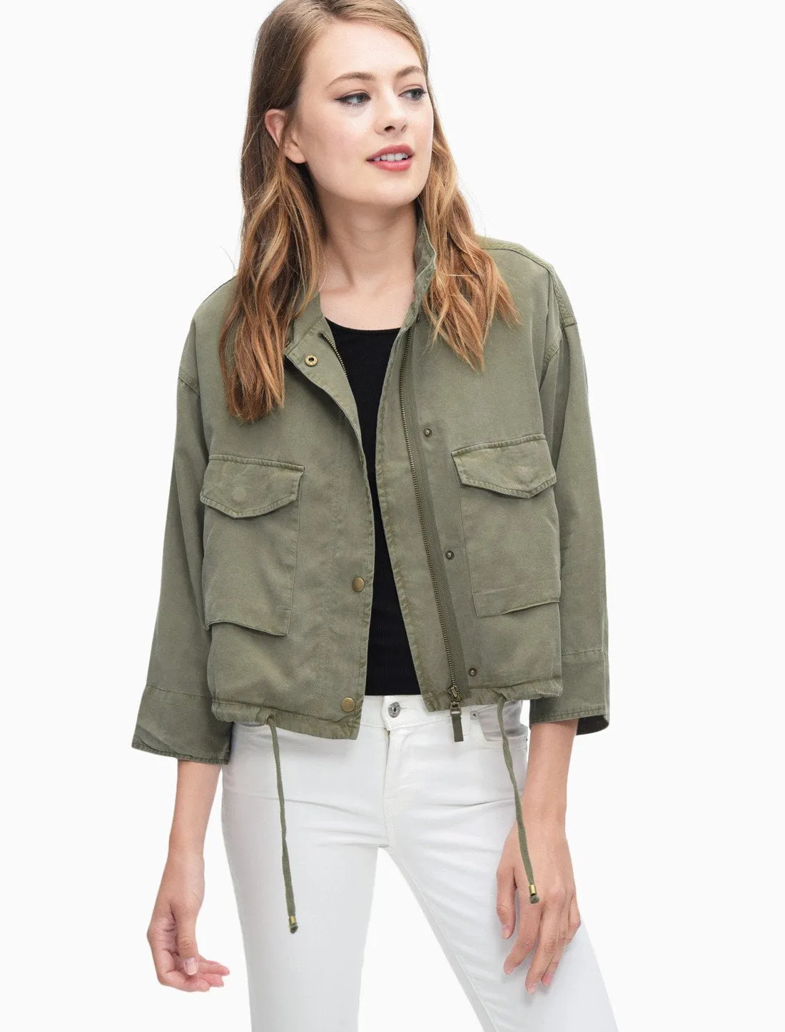 Splendid - Cropped Military Jacket Vintage Olivine