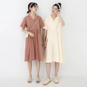 spring and summer new retro temperament lace short-sleeved dress