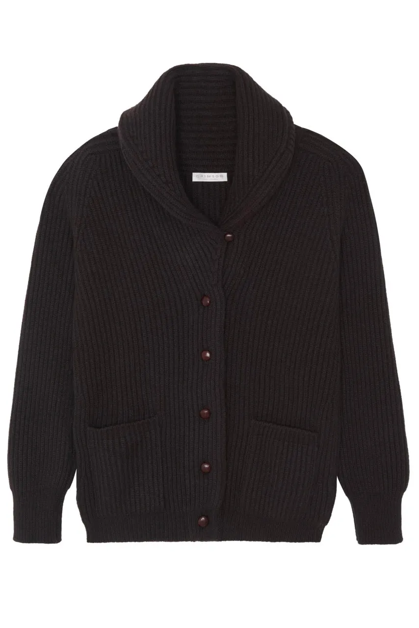 THE KENNEDY CARDIGAN | DARK BROWN