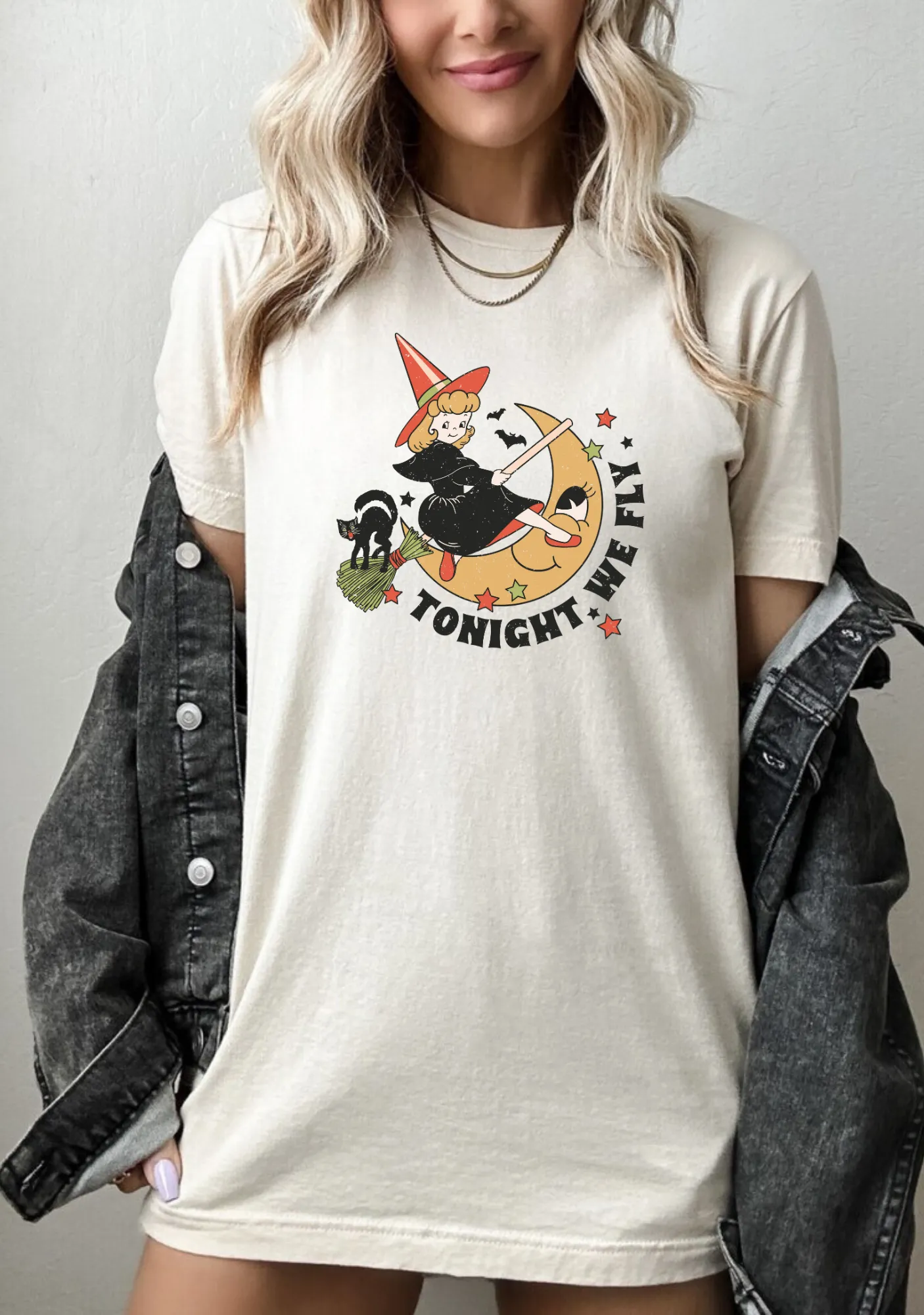 Tonight We Fly | Vintage Halloween Witch Shirt