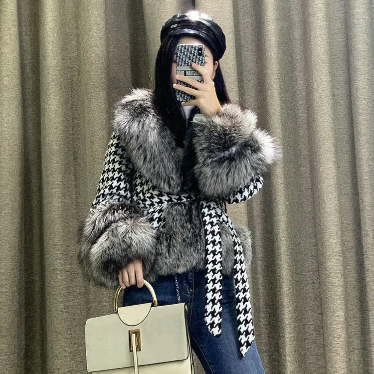 Trendy faux fur coat for women