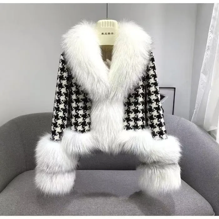 Trendy faux fur coat for women